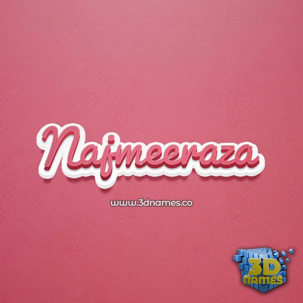 najmeeraza in Red Scribble style - 3D name wallpaper