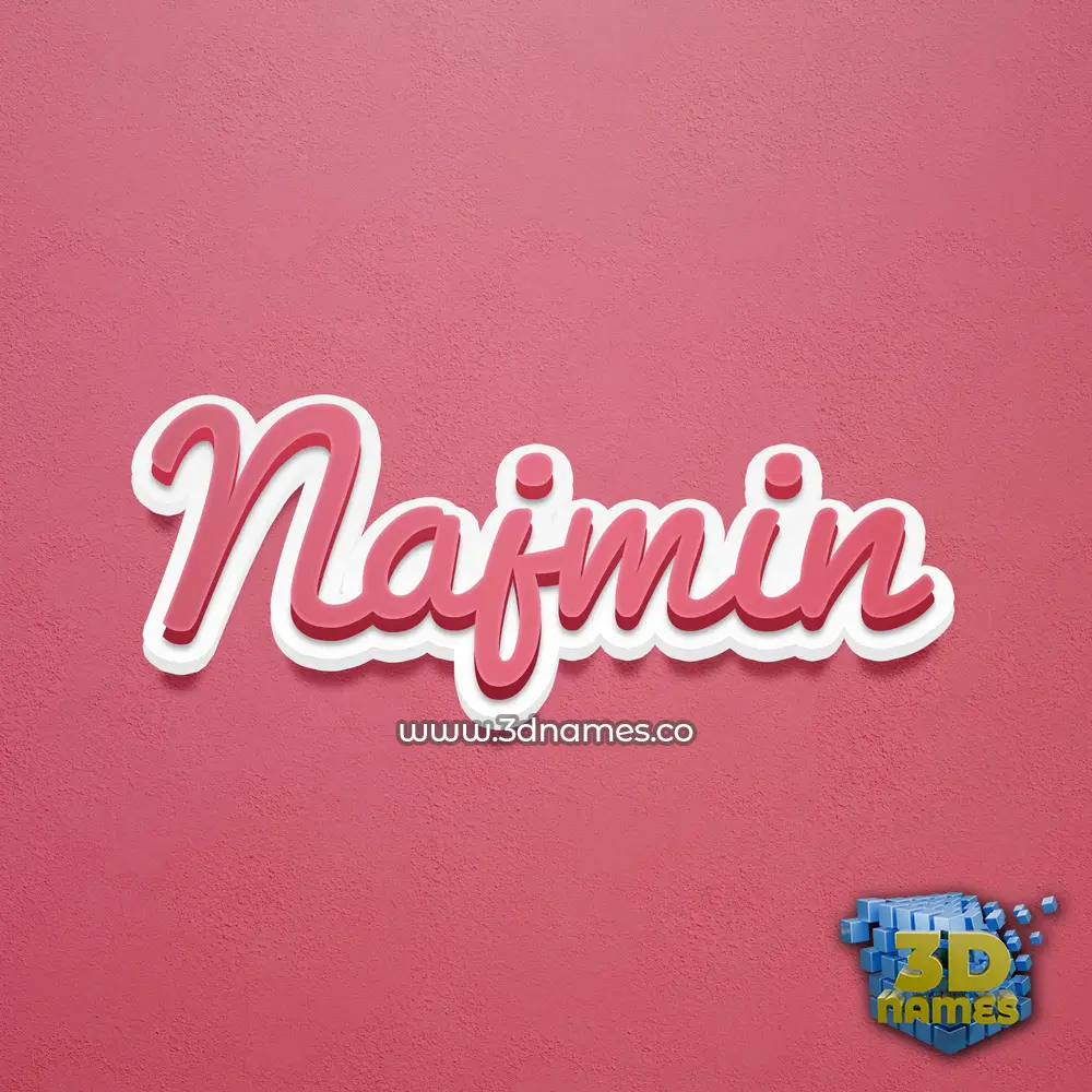 najmin in Red Scribble style - 3D name wallpaper