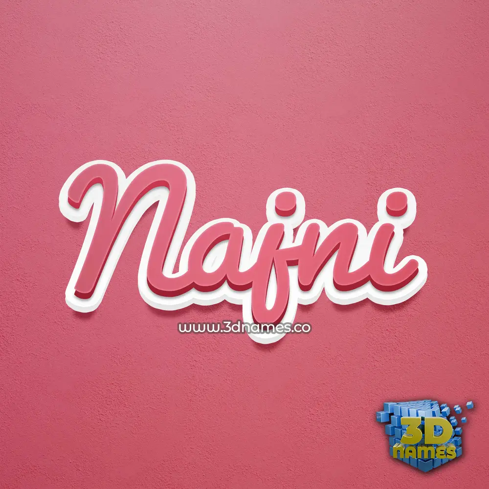 najni in Red Scribble style - 3D name wallpaper