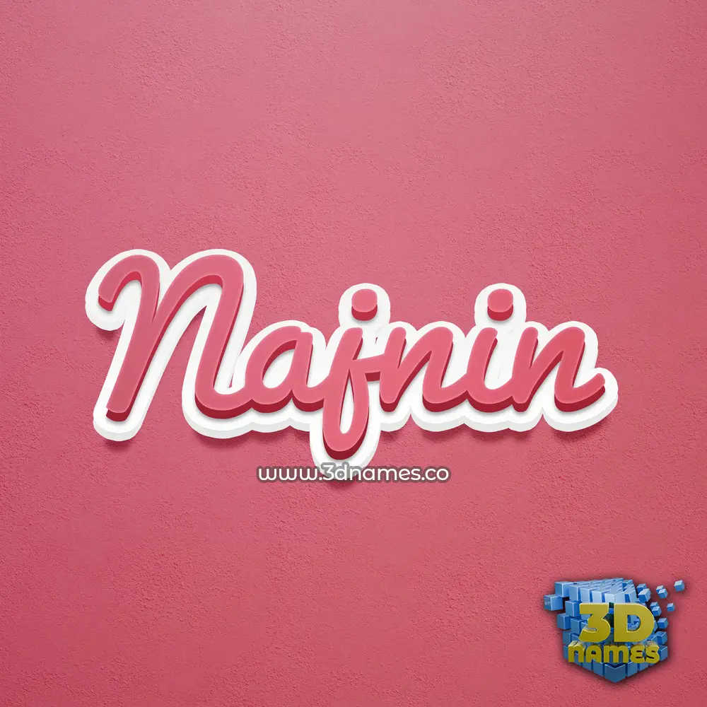 najnin in Red Scribble style - 3D name wallpaper