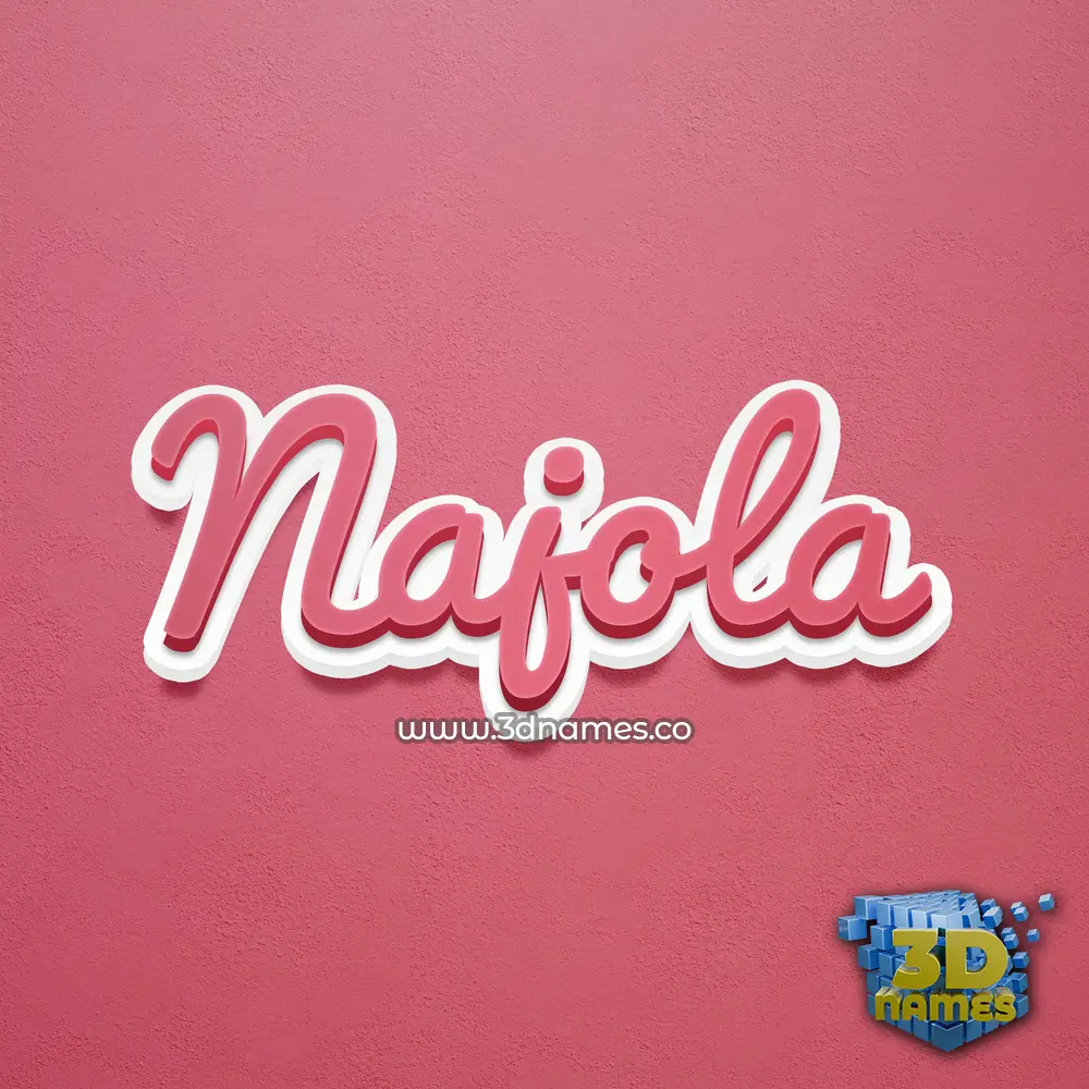 najola in Red Scribble style - 3D name wallpaper