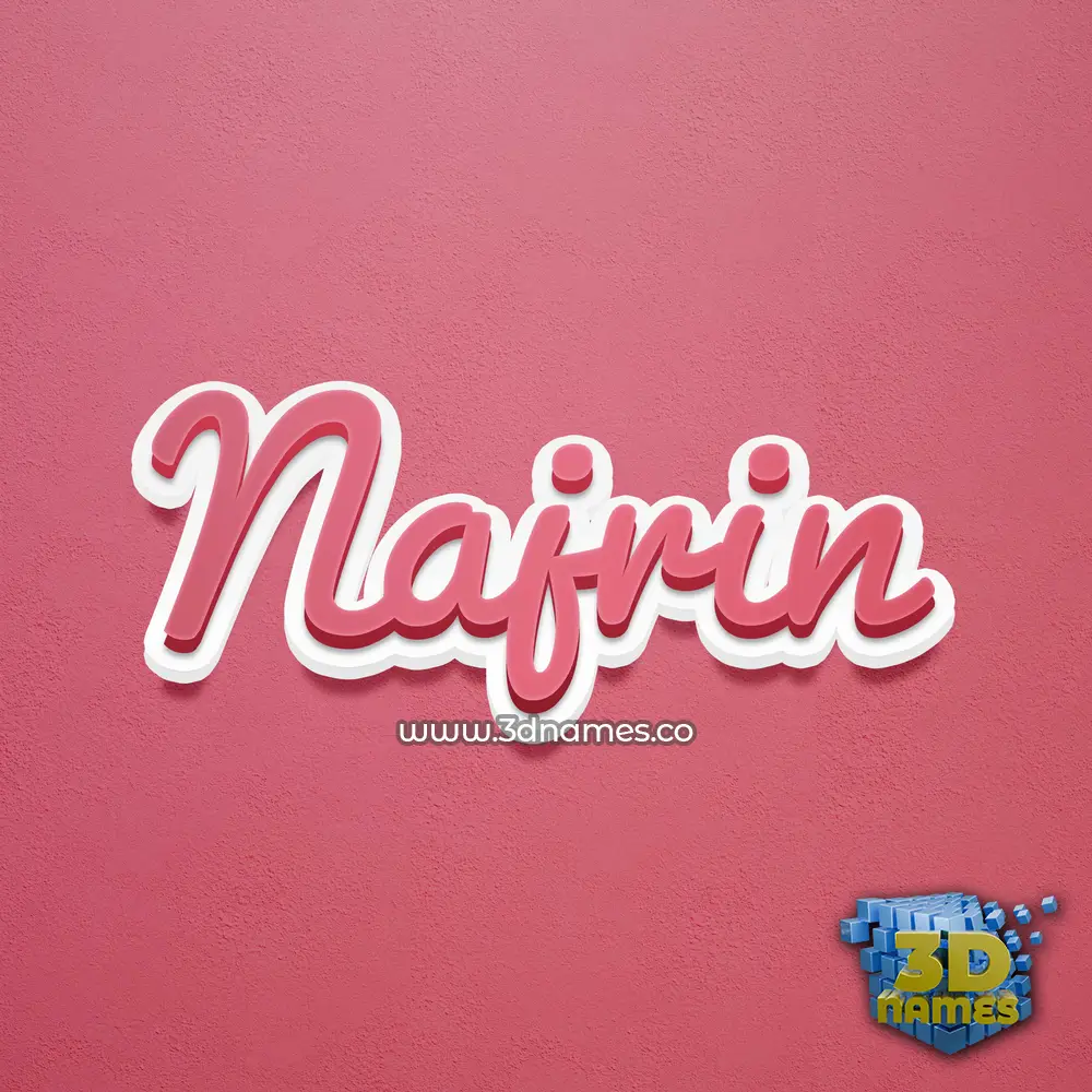 najrin in Red Scribble style - 3D name wallpaper