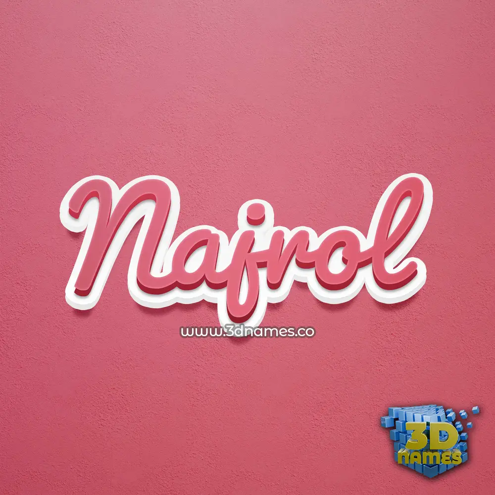 najrol in Red Scribble style - 3D name wallpaper
