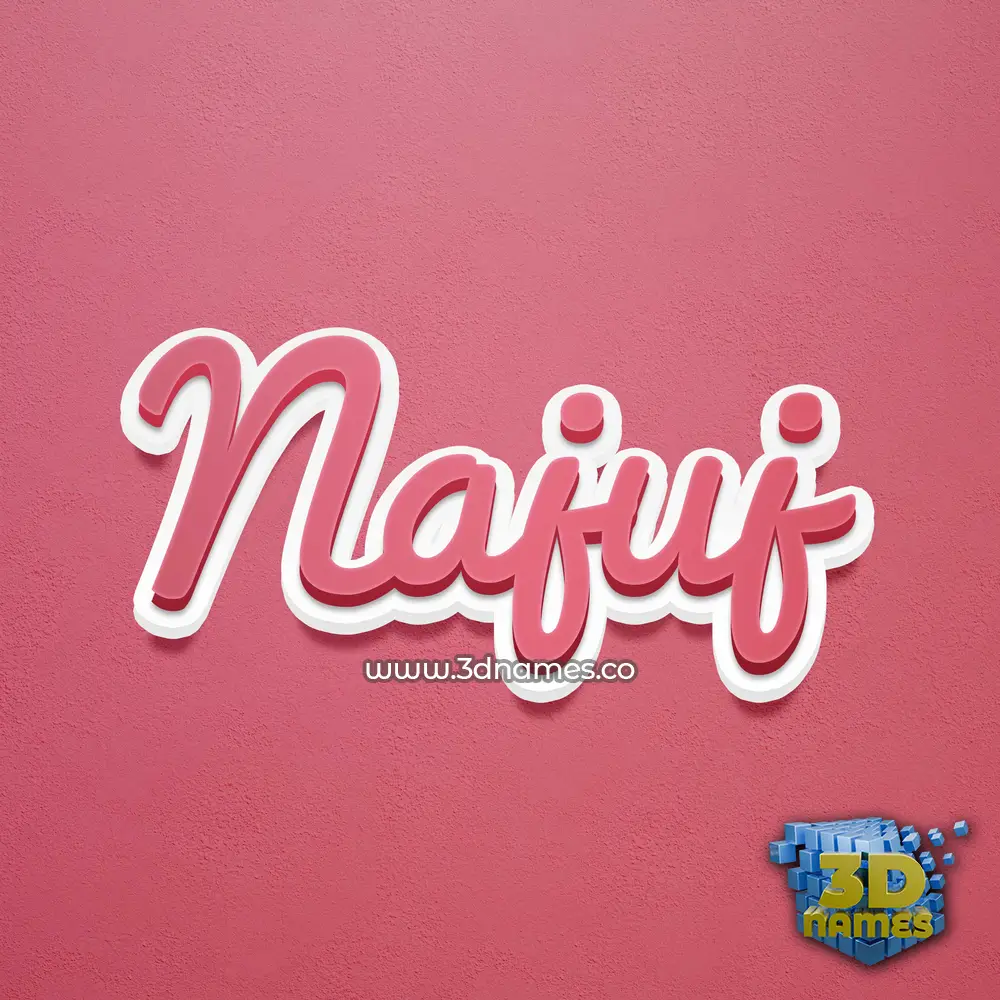 najuj in Red Scribble style - 3D name wallpaper