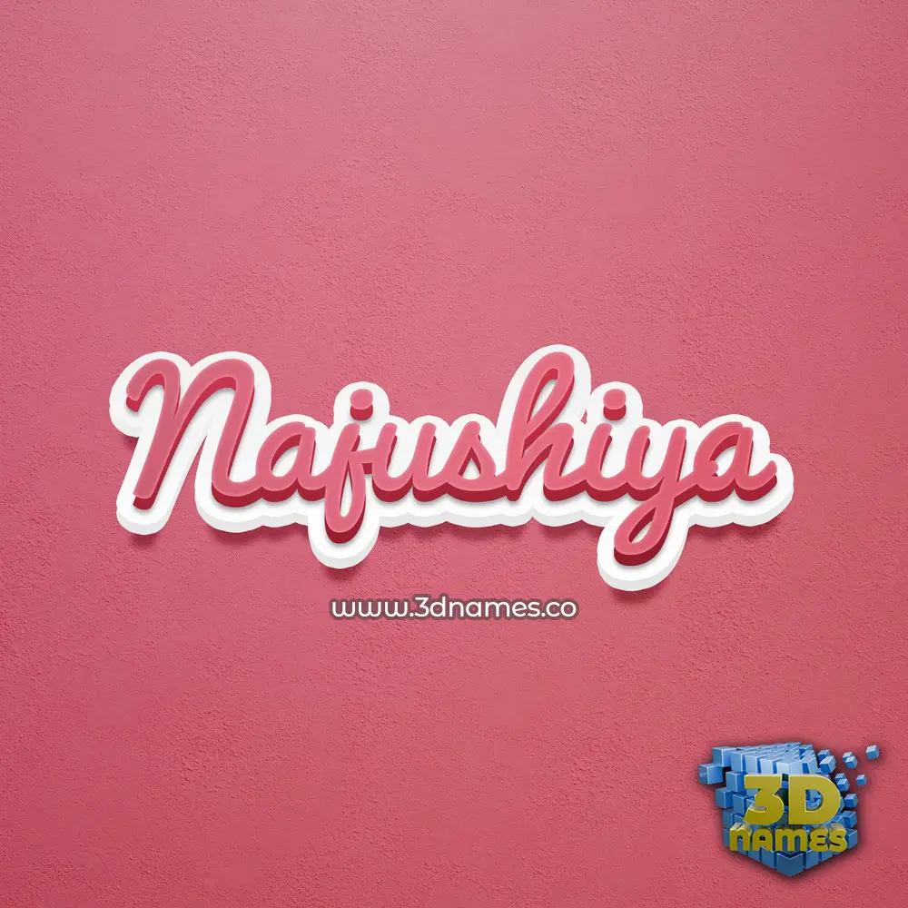najushiya in Red Scribble style - 3D name wallpaper