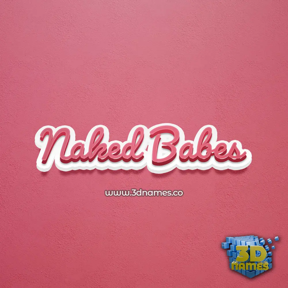 naked babes in Red Scribble style - 3D name wallpaper