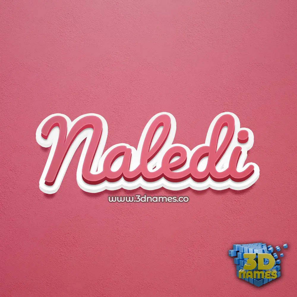 naledi in Red Scribble style - 3D name wallpaper