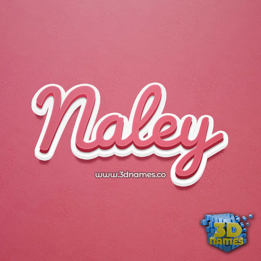 naley in Red Scribble style - 3D name wallpaper