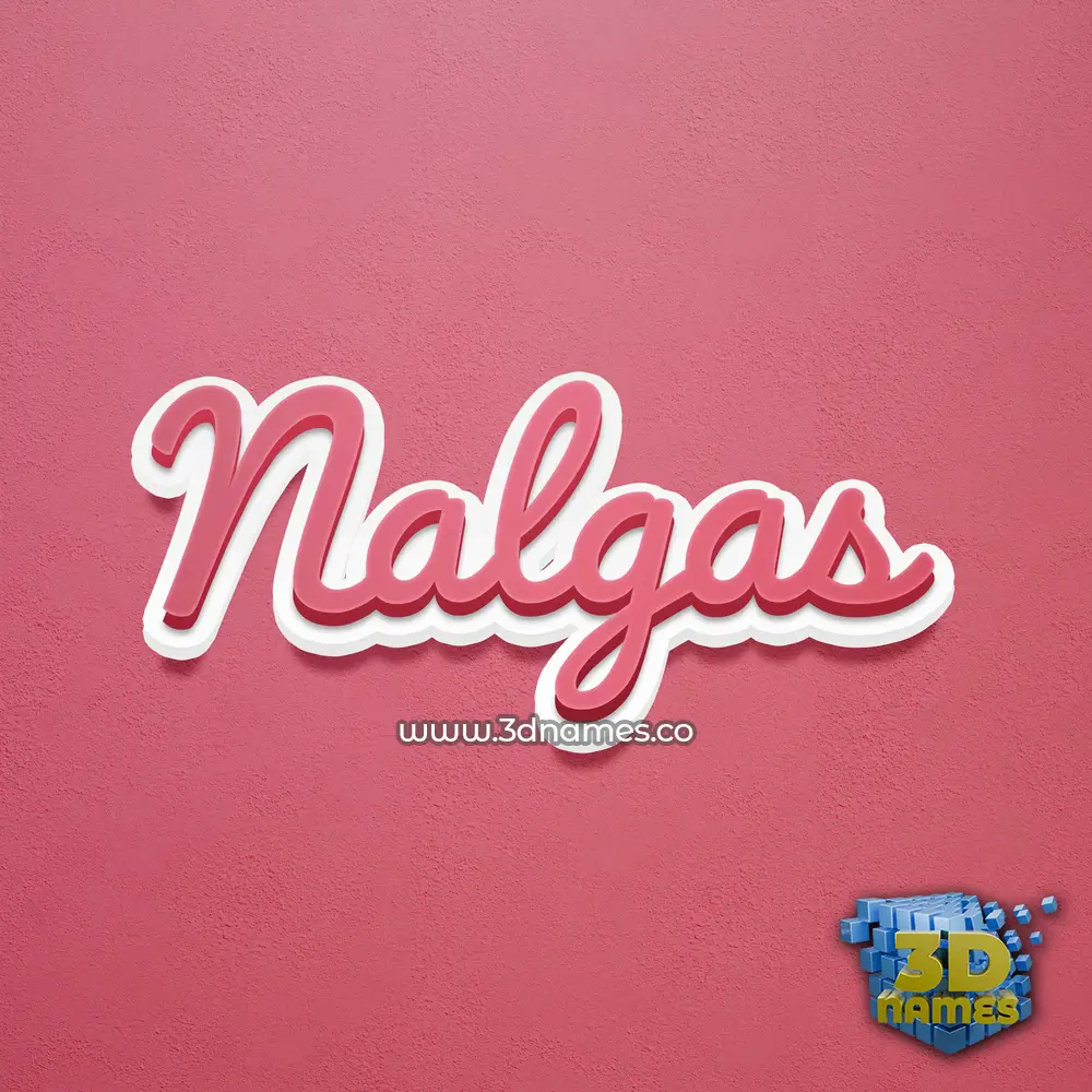 nalgas in Red Scribble style - 3D name wallpaper