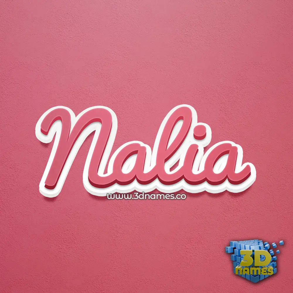 nalia in Red Scribble style - 3D name wallpaper