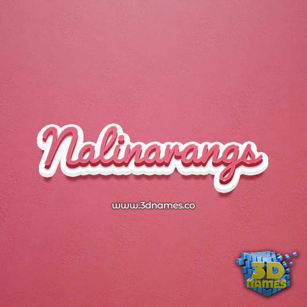 nalinarangs in Red Scribble style - 3D name wallpaper