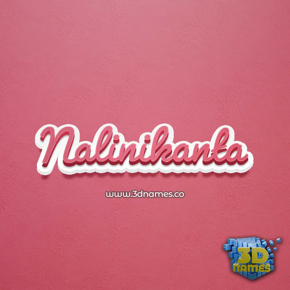 nalinikanta in Red Scribble style - 3D name wallpaper