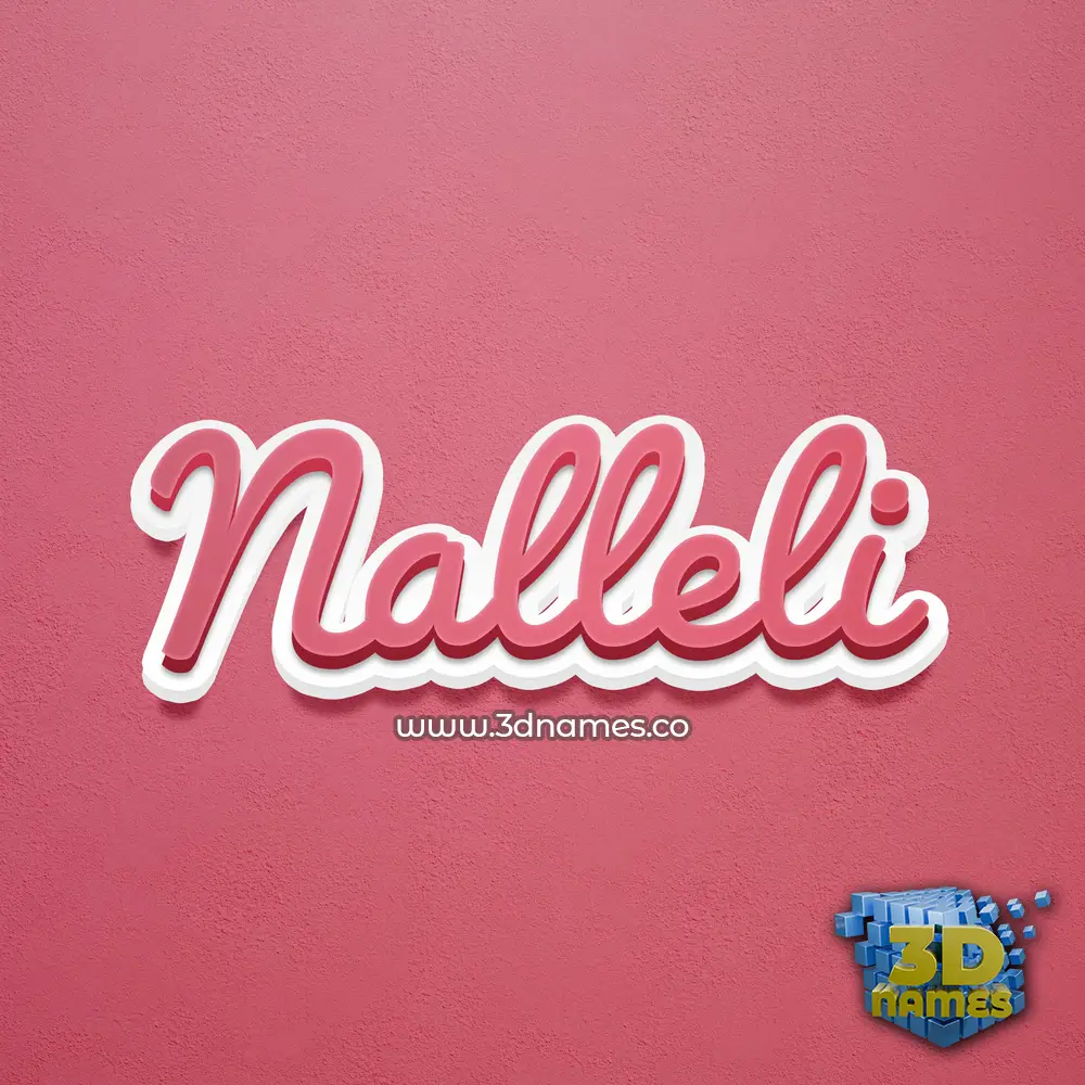 nalleli in Red Scribble style - 3D name wallpaper