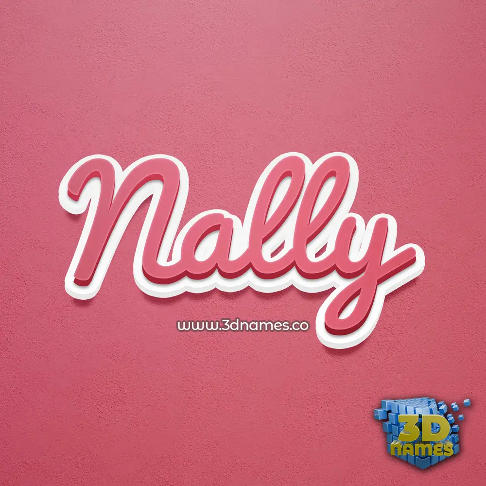 nally in Red Scribble style - 3D name wallpaper