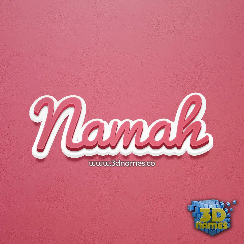 namah in Red Scribble style - 3D name wallpaper