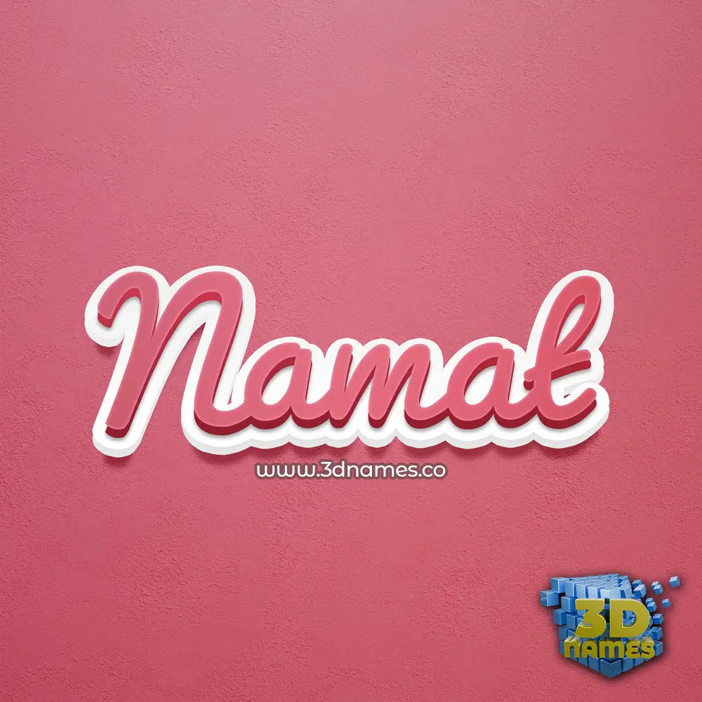 namat in Red Scribble style - 3D name wallpaper