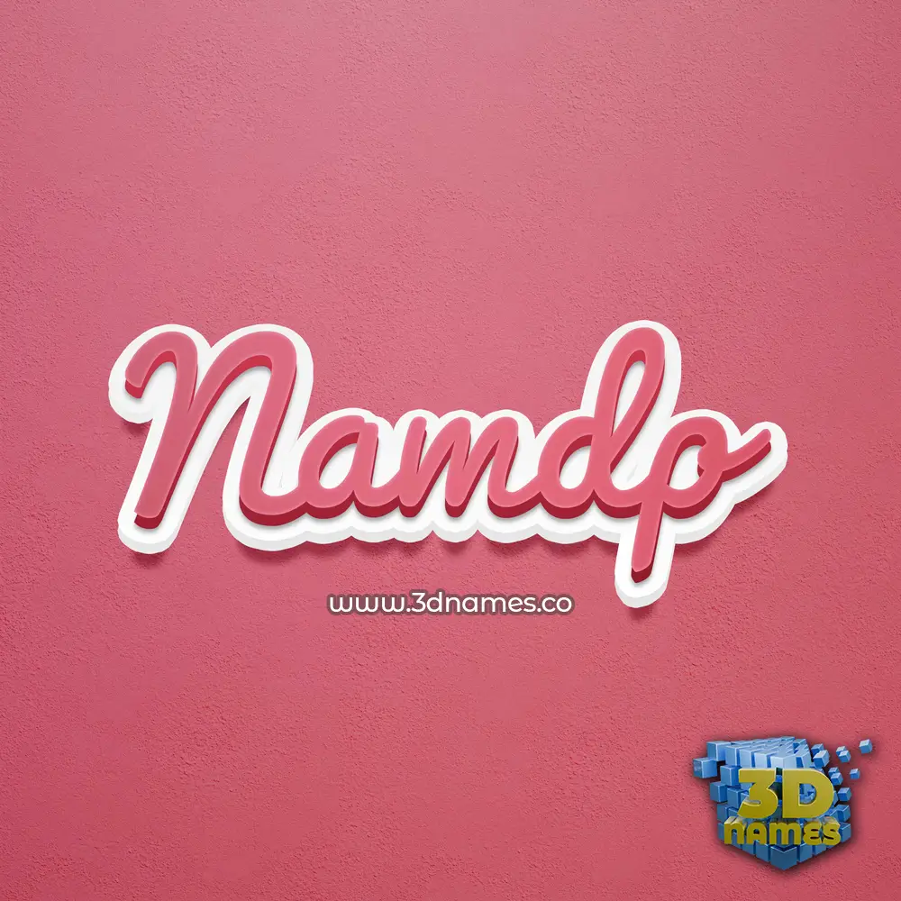 namdp in Red Scribble style - 3D name wallpaper