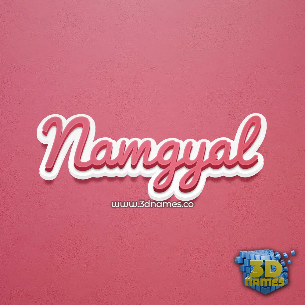 namgyal in Red Scribble style - 3D name wallpaper