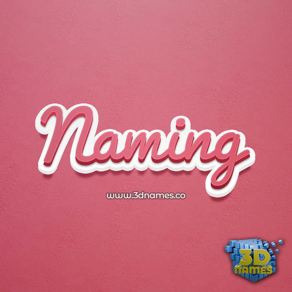 naming in Red Scribble style - 3D name wallpaper