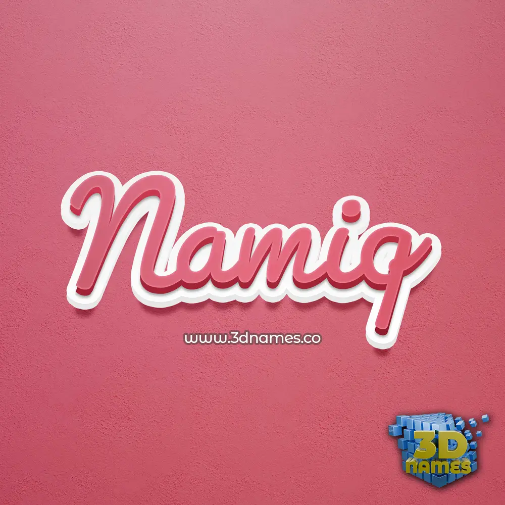 namiq in Red Scribble style - 3D name wallpaper