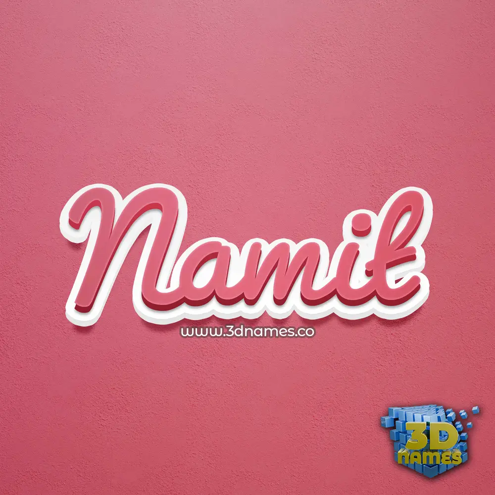namit in Red Scribble style - 3D name wallpaper