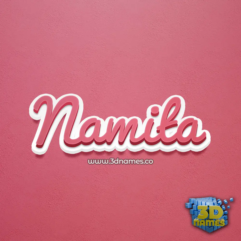 namita in Red Scribble style - 3D name wallpaper
