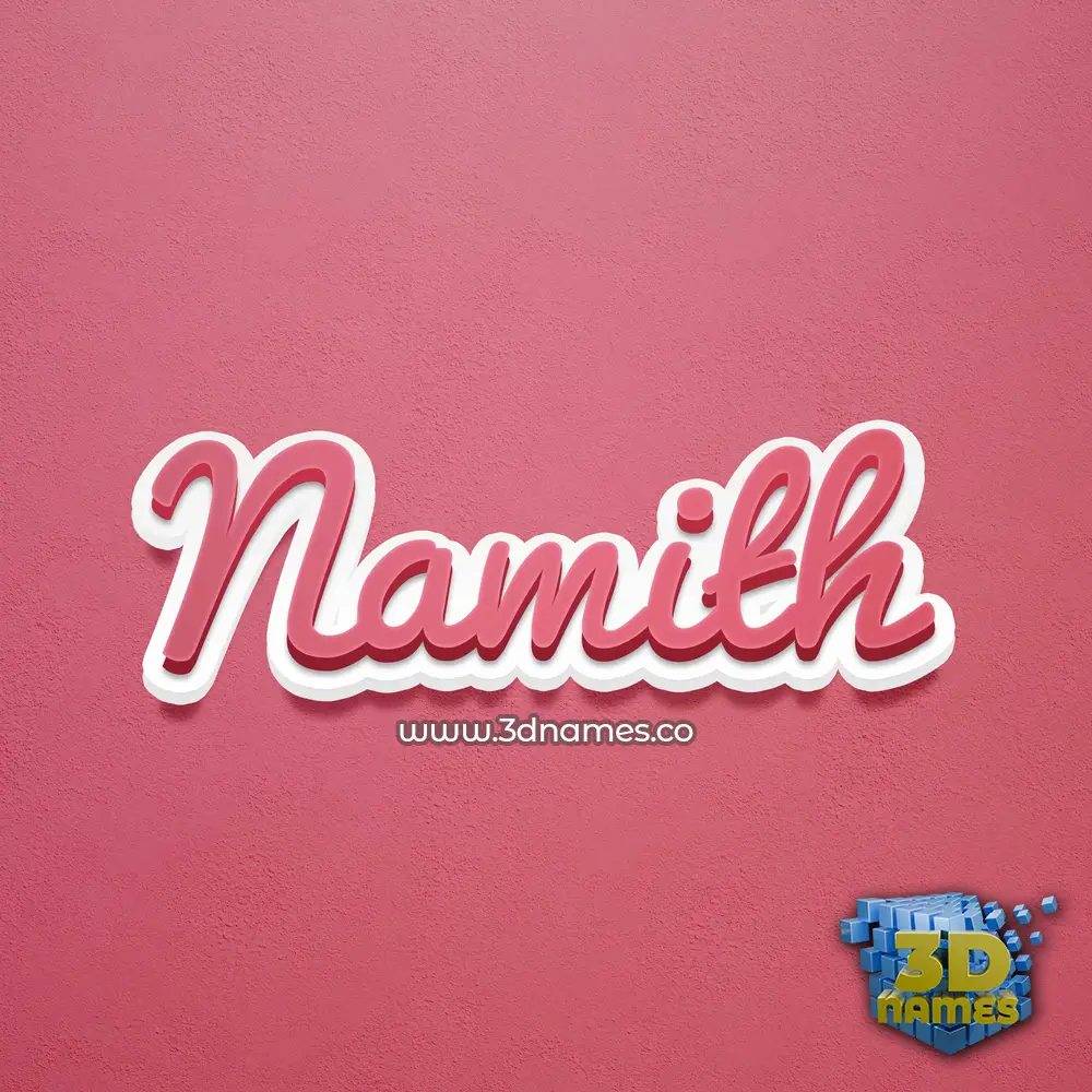 namith in Red Scribble style - 3D name wallpaper