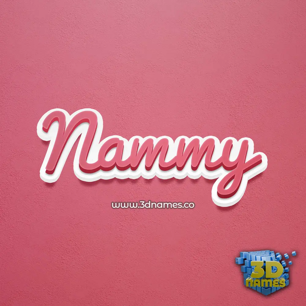 nammy in Red Scribble style - 3D name wallpaper