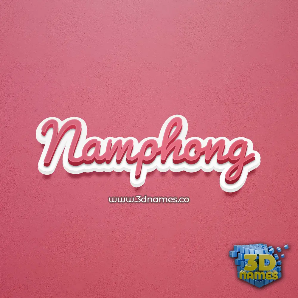 namphong in Red Scribble style - 3D name wallpaper