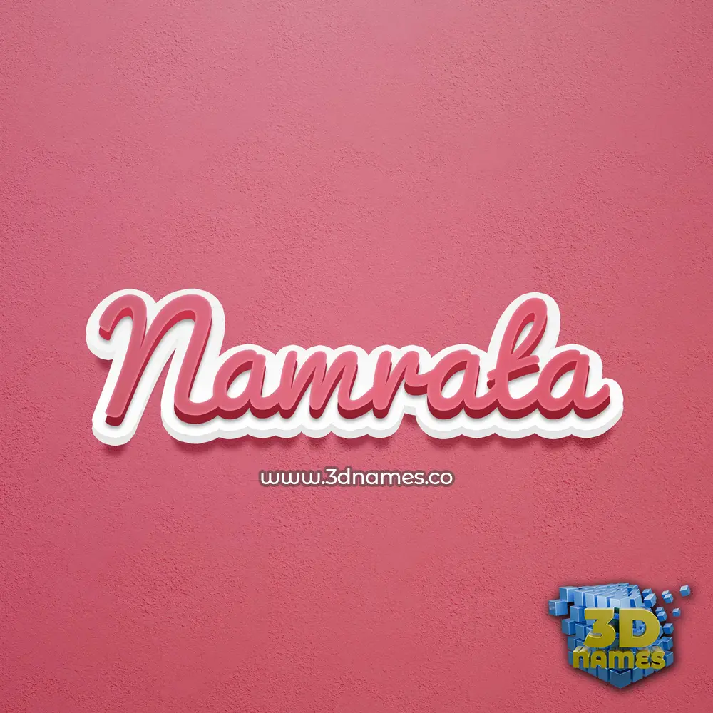 namrata in Red Scribble style - 3D name wallpaper