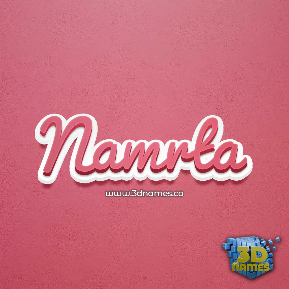 namrta in Red Scribble style - 3D name wallpaper