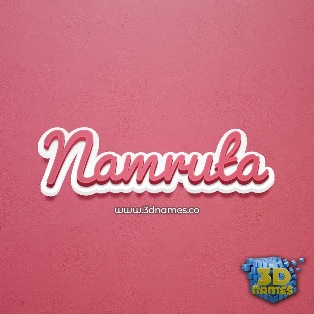 namruta in Red Scribble style - 3D name wallpaper