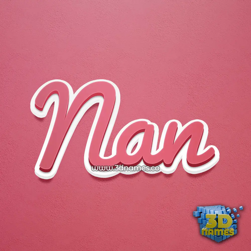 nan in Red Scribble style - 3D name wallpaper