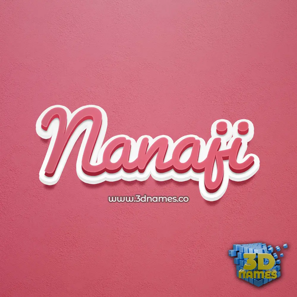 nanaji in Red Scribble style - 3D name wallpaper