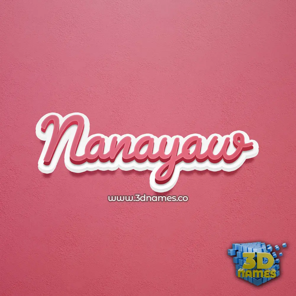 nanayaw in Red Scribble style - 3D name wallpaper