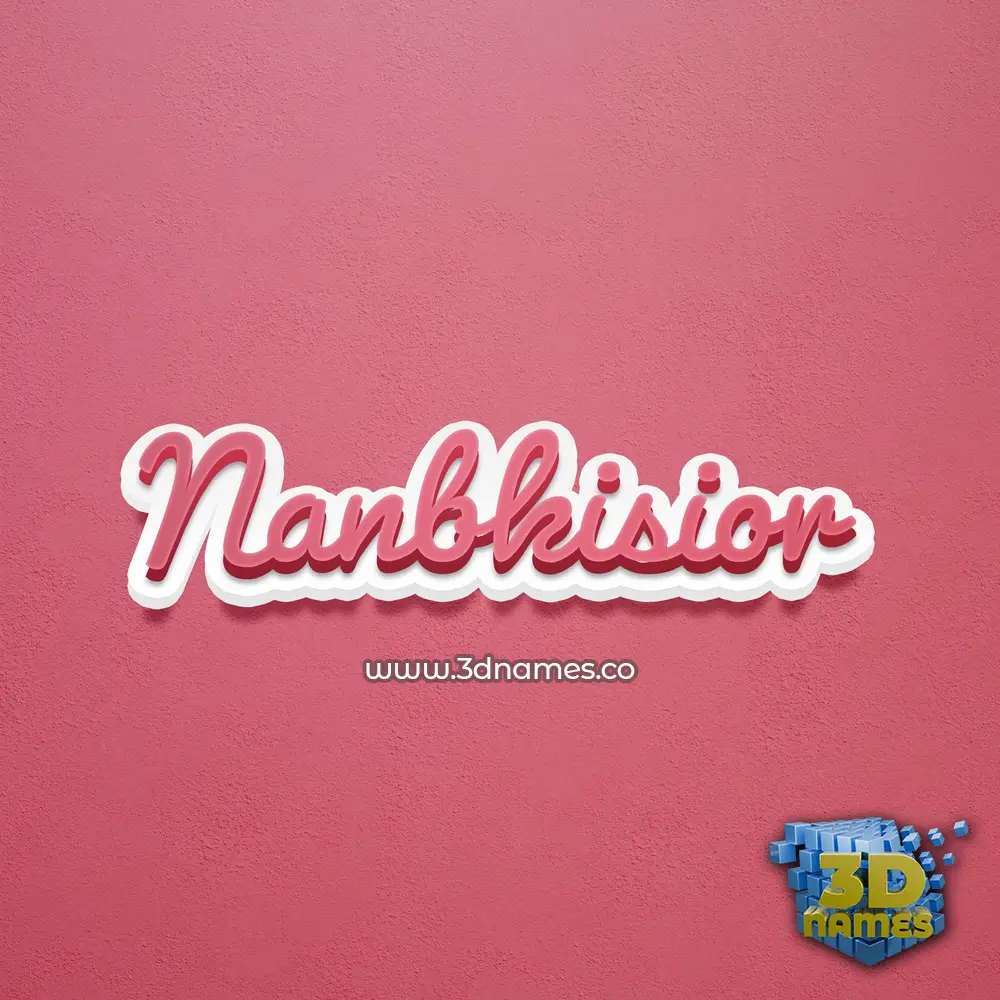 nanbkisior in Red Scribble style - 3D name wallpaper