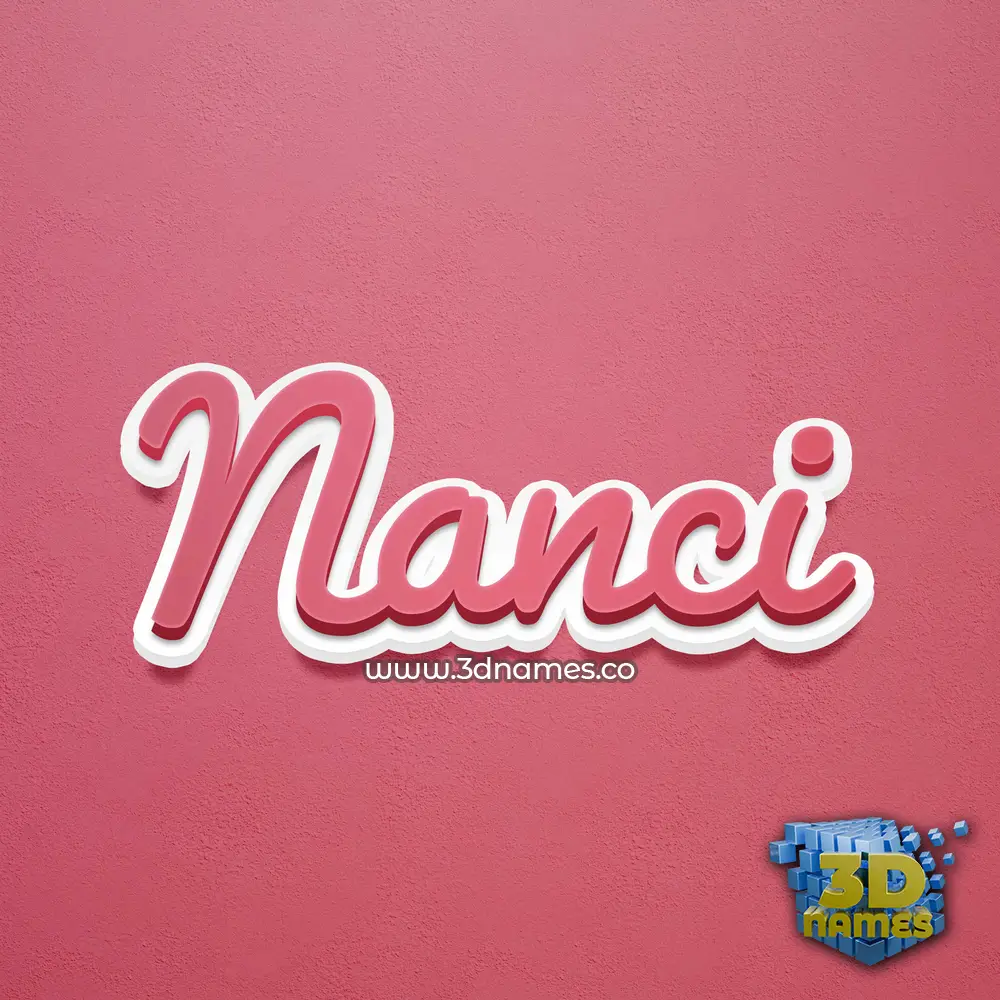 nanci in Red Scribble style - 3D name wallpaper