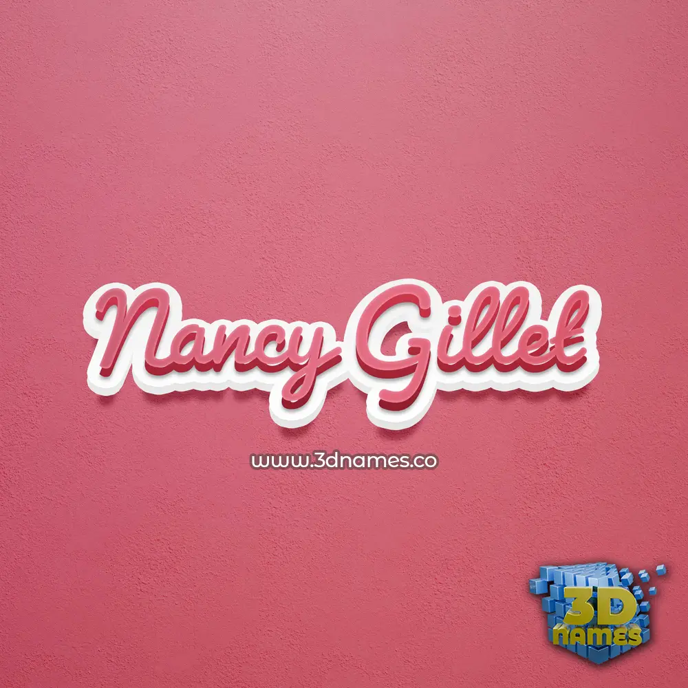 nancy gillet in Red Scribble style - 3D name wallpaper