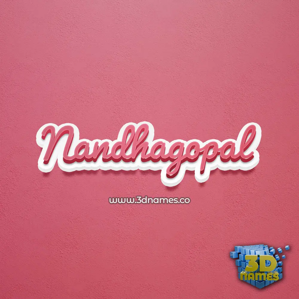nandhagopal in Red Scribble style - 3D name wallpaper