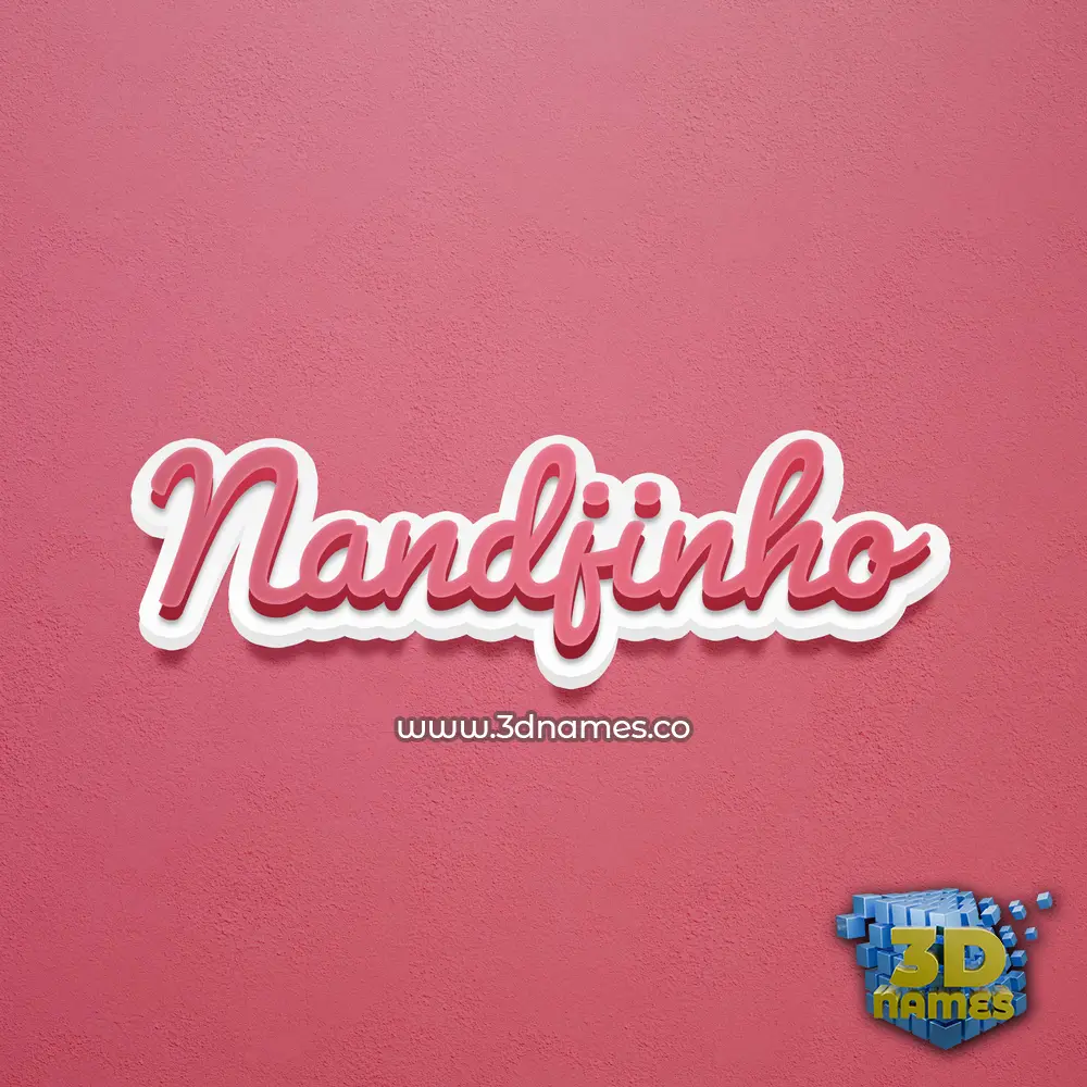 nandjinho in Red Scribble style - 3D name wallpaper