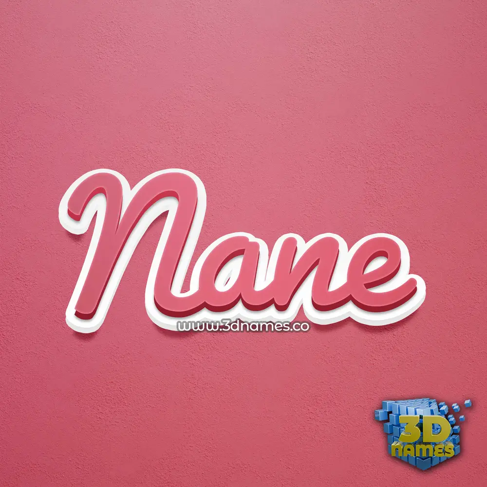 nane in Red Scribble style - 3D name wallpaper