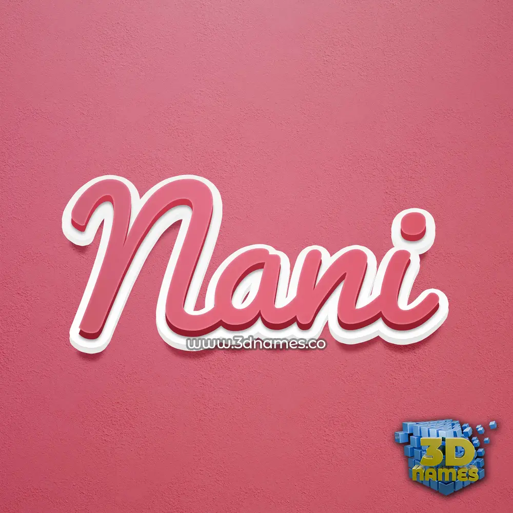 nani in Red Scribble style - 3D name wallpaper