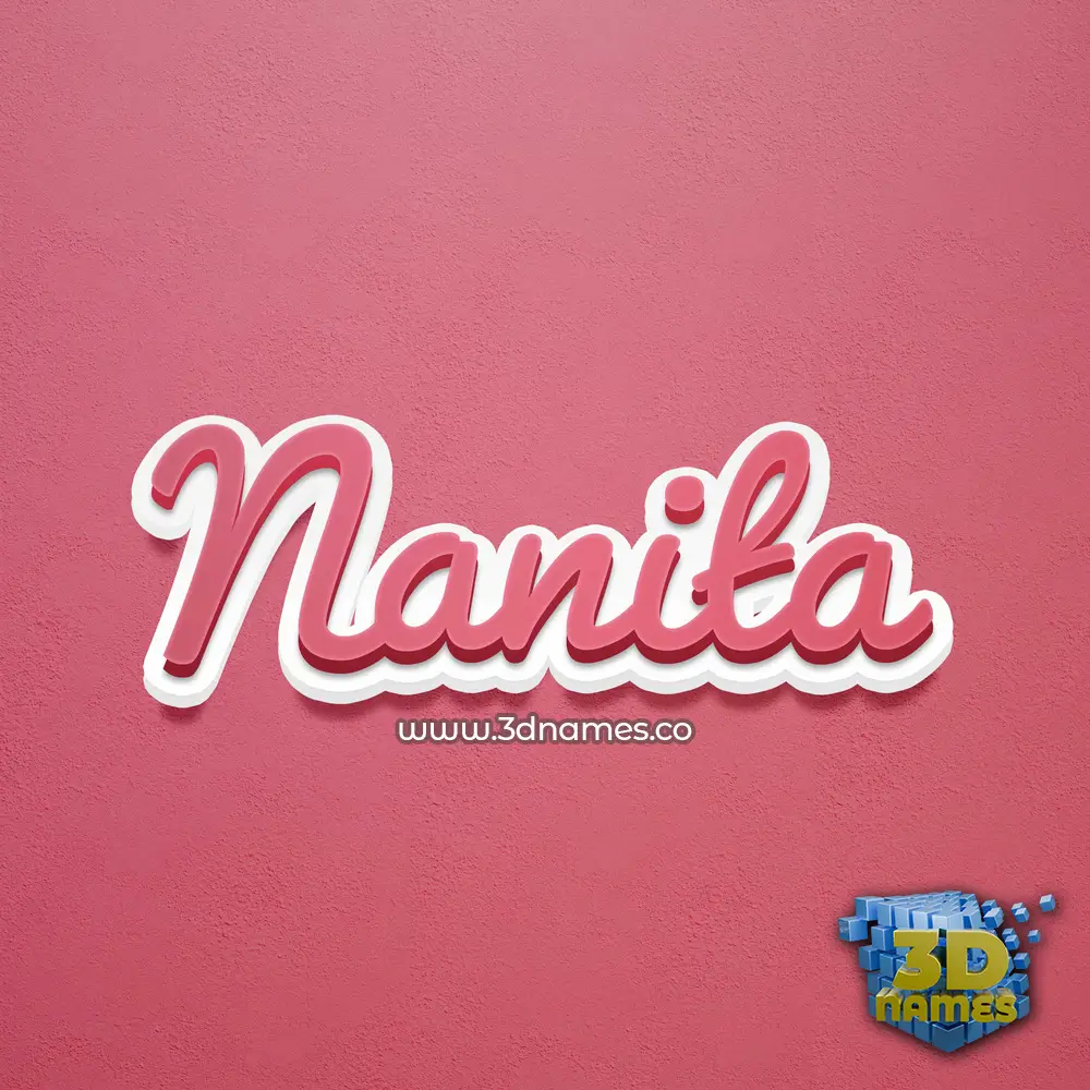 nanita in Red Scribble style - 3D name wallpaper