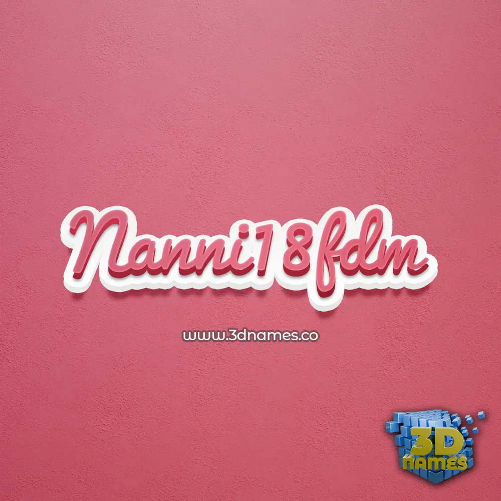 nanni18fdm in Red Scribble style - 3D name wallpaper
