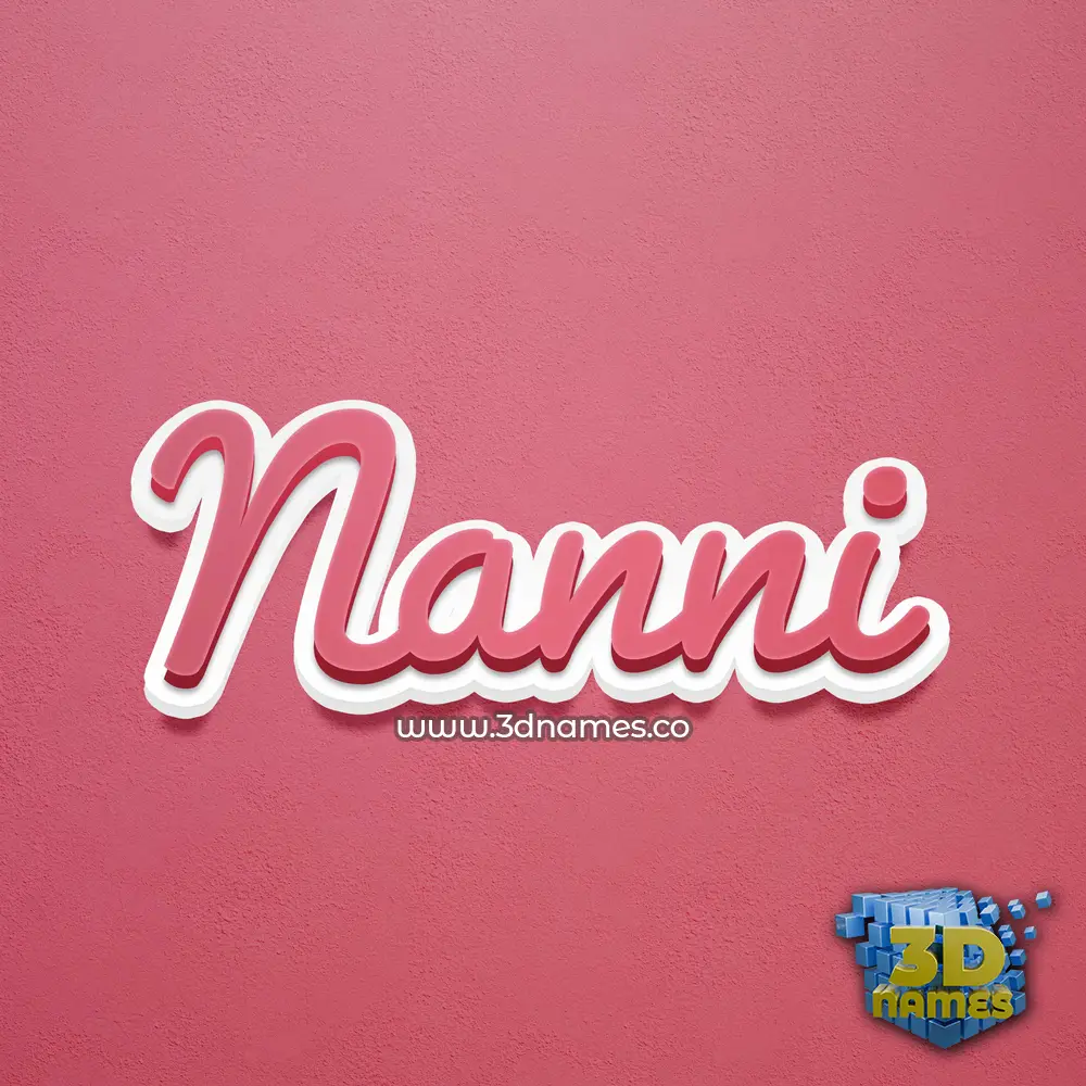 nanni in Red Scribble style - 3D name wallpaper