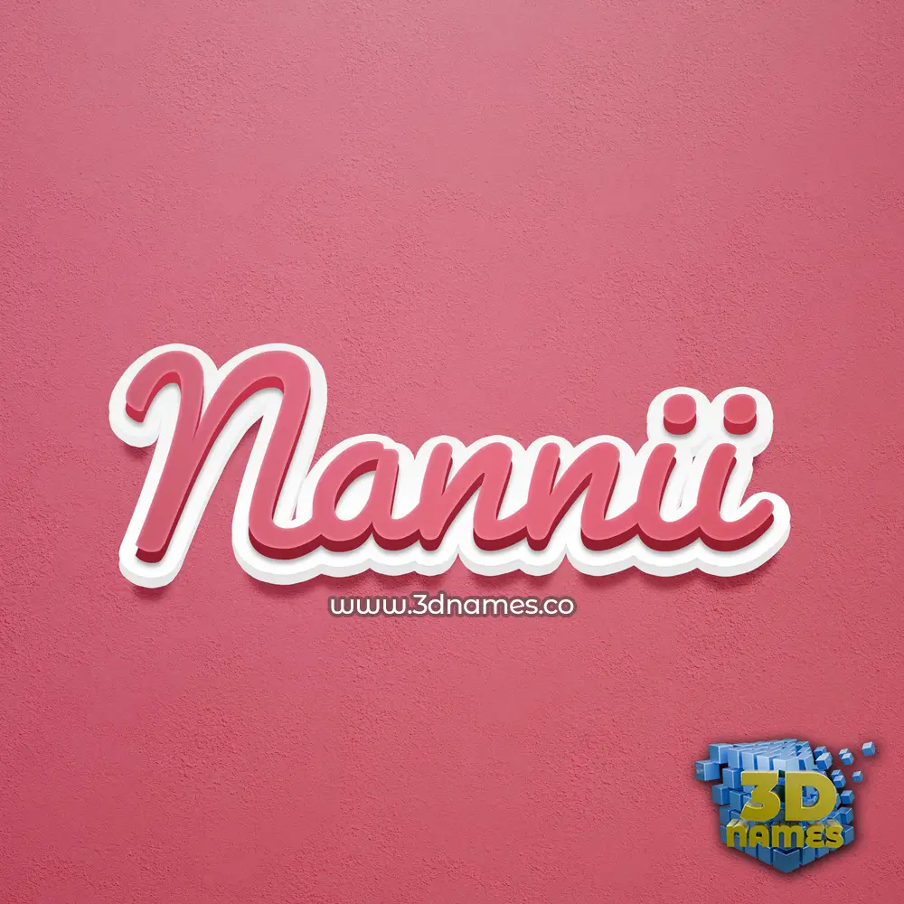 nannii in Red Scribble style - 3D name wallpaper