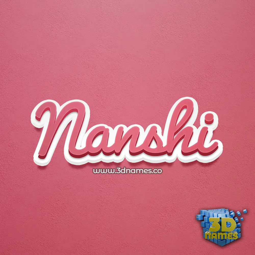 nanshi in Red Scribble style - 3D name wallpaper