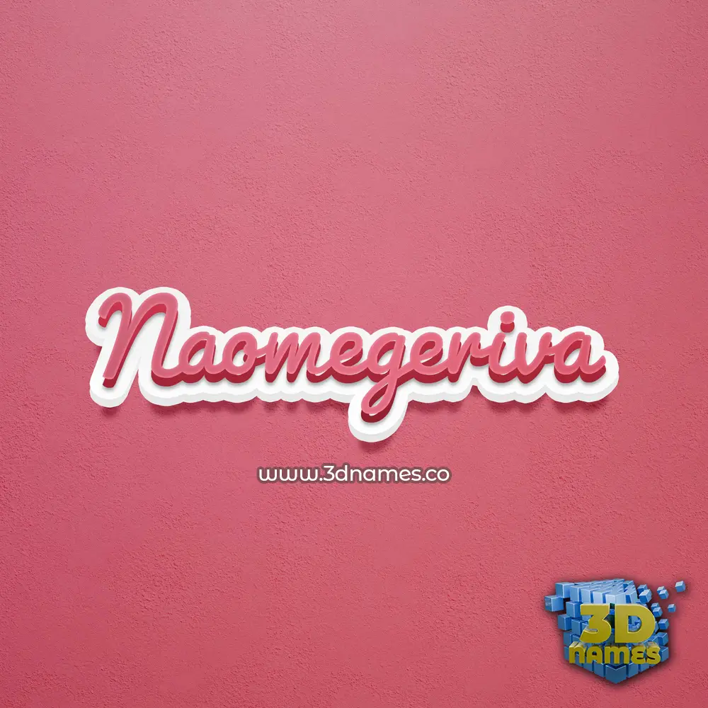naomegeriva in Red Scribble style - 3D name wallpaper