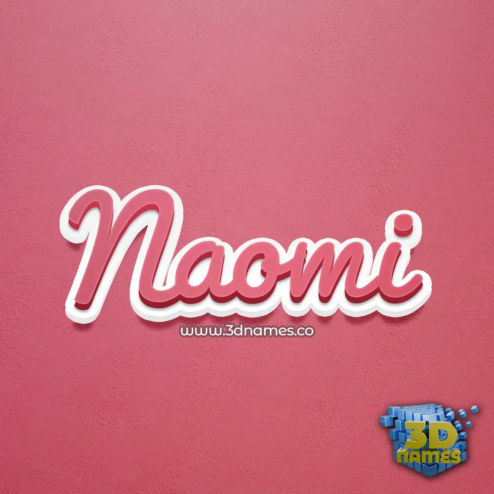 naomi in Red Scribble style - 3D name wallpaper