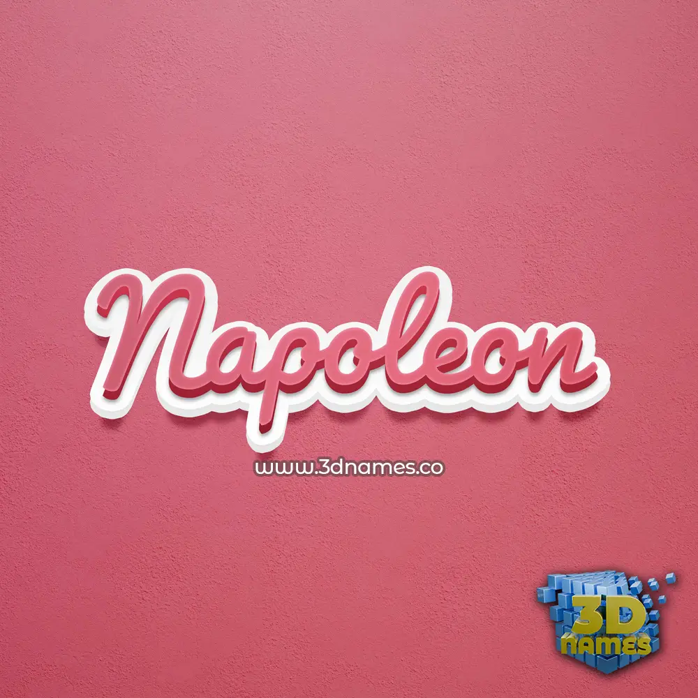 napoleon in Red Scribble style - 3D name wallpaper